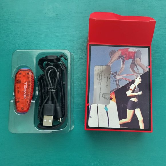 Keywell Two (2) USB Rechargeable Clip on Bike/Running Safety Lights - Red - Picture 1 of 5